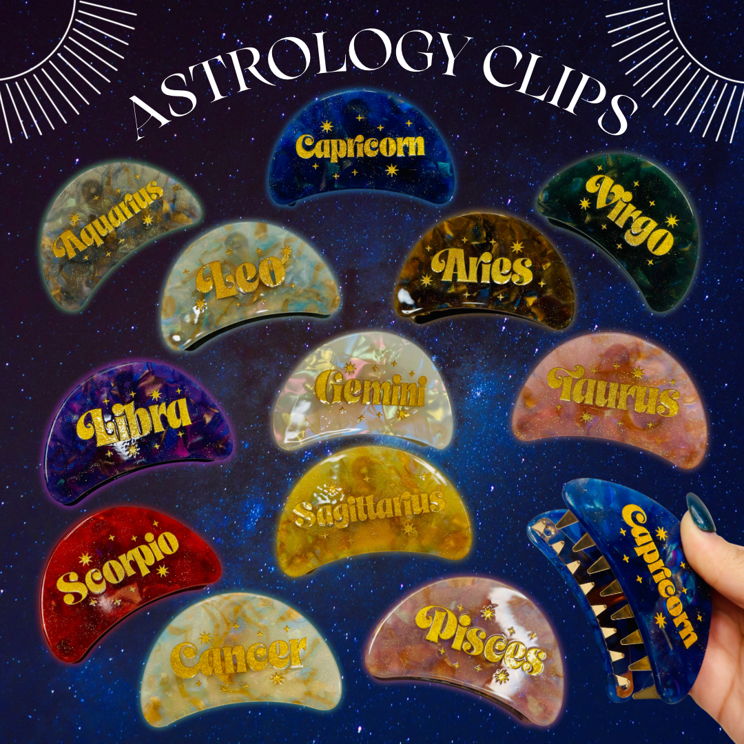 Astrology Claw Clips