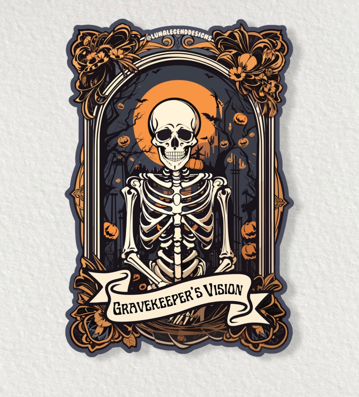Skeleton Tarot Mini Sticker