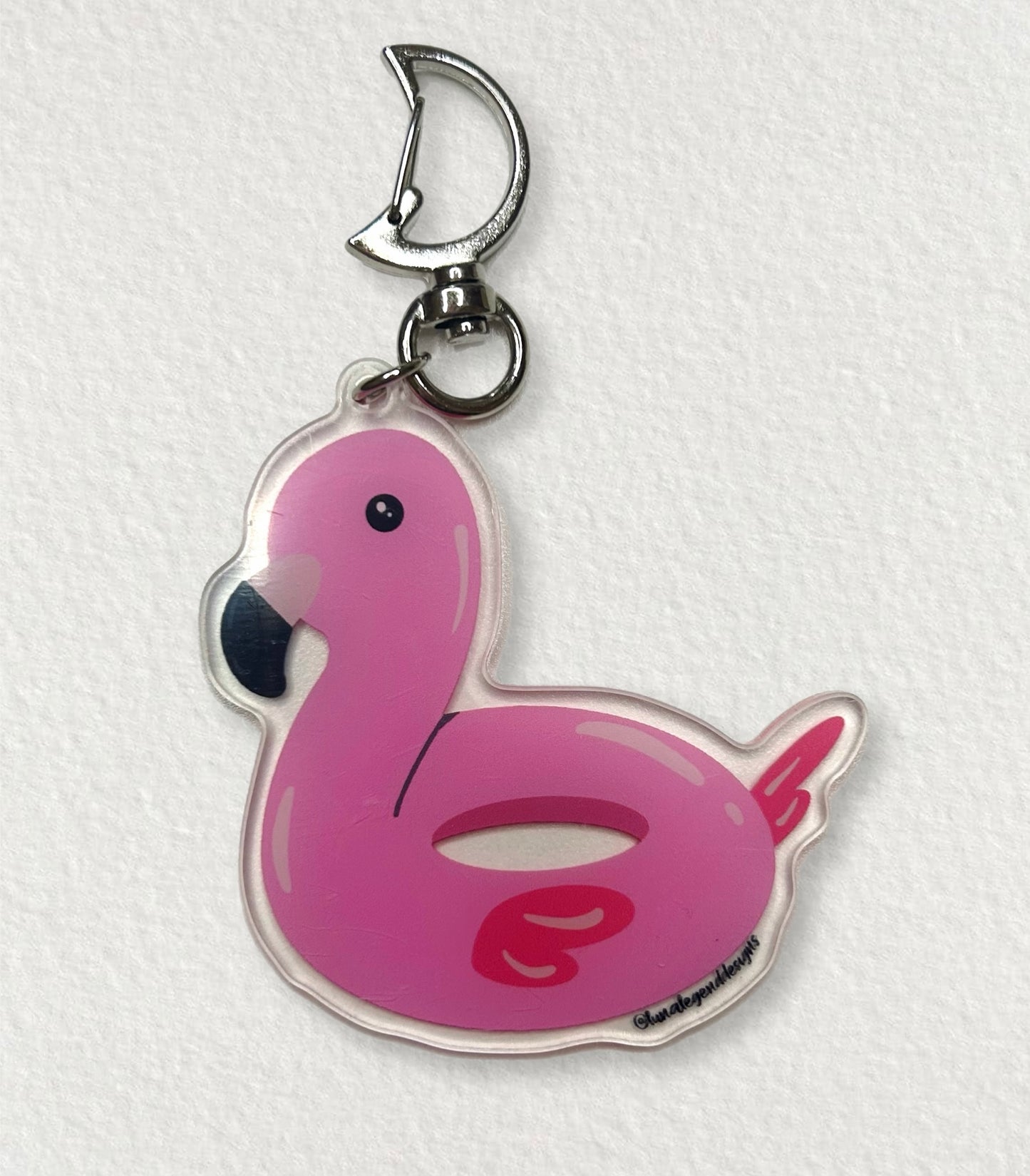 Flamingo Floatie Keychain