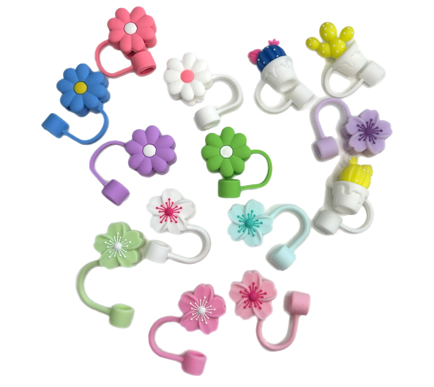 Flowers & Plants Straw Toppers
