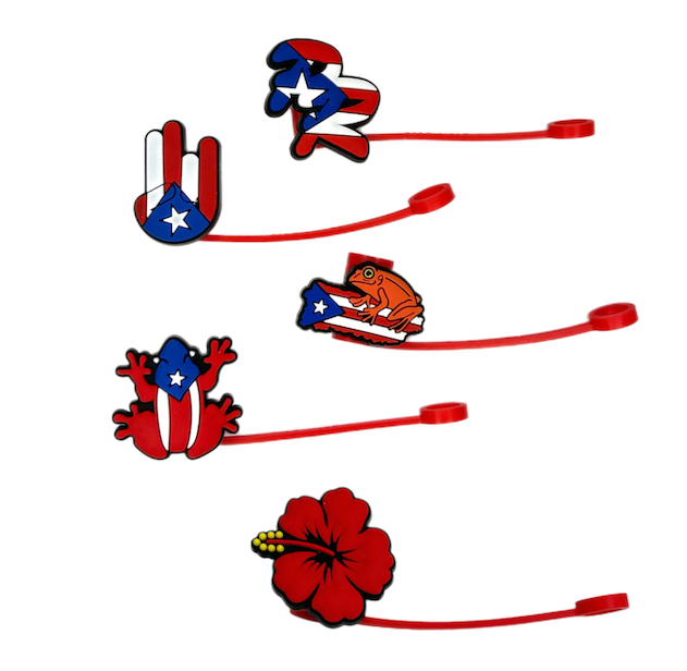 Puerto Rico Straw Toppers
