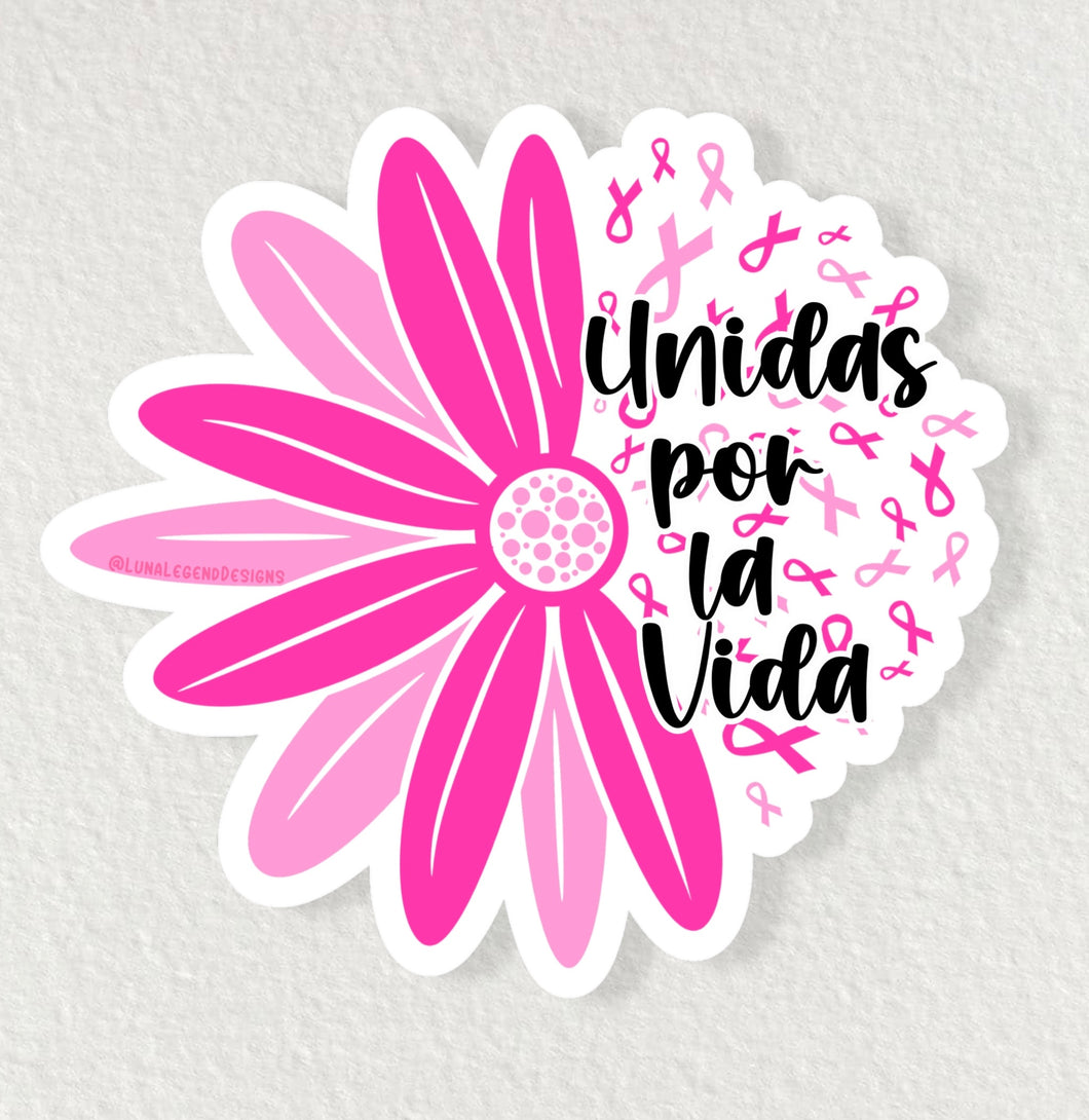 Cancer Awareness Flower Sticker