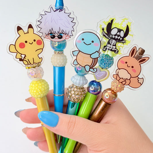 Cartoon Acrylic Beaded Pen