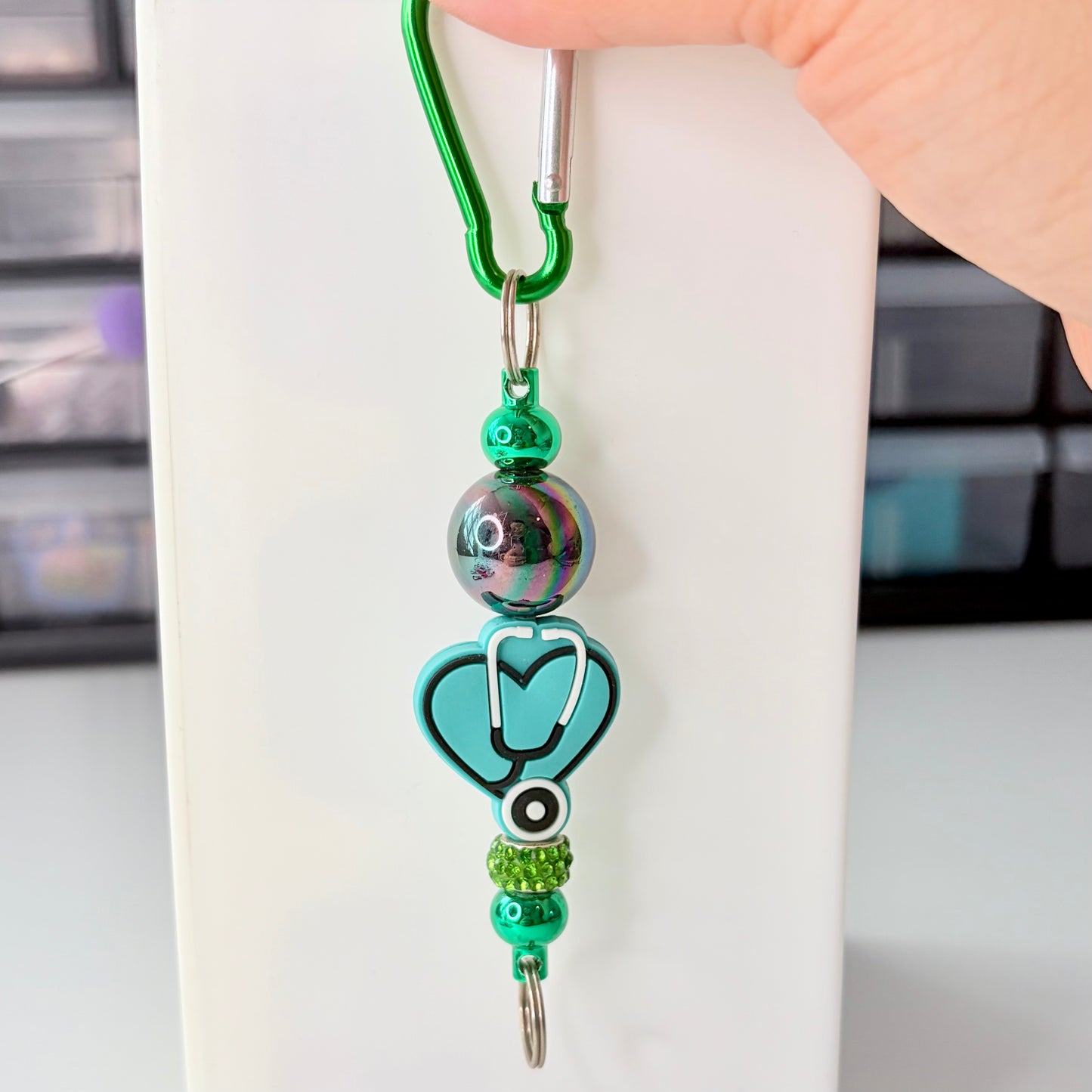 Carabiner Bead Keychain