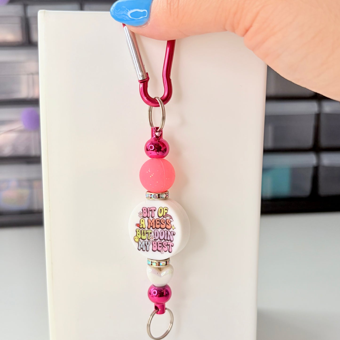 Carabiner Bead Keychain